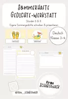 Vorschau - Arbeitsblätter - Sommerhafte Gedichte-Werkstatt: Stunden 8 & 9 "Eigene Sommergedichte" - Deckblatt