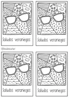 Vorschau - Mal- und Bastelvorlagen - Pop-Art Sommer Karten 🇪🇸 Spanisch / Spanischunterricht - Seite 3