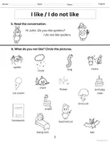 Vorschau - Arbeitsblätter - Lamby Learns - "Mögen" und "nicht mögen" 3. und 4 Klasse - Seite 2
