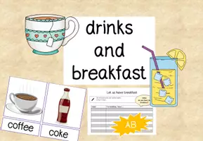 Vorschau - Arbeitsblätter - drinks breakfast Englisch 3 - Deckblatt