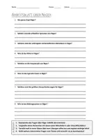 Vorschau - Arbeitsblätter - AB mit Fragen zum Thema "Niger" + Lösungsblatt - Deckblatt