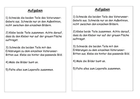 Vorschau - Arbeitsblätter - Vaterunser (mit Erklärungen) - Leporello - Seite 1