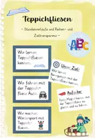 Vorschau - Stundenentwürfe - Teppichfliesen : Stundenverläufe und Reihen- und Zieltransparenz (Kl. 1/2) - Deckblatt