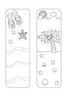 Aperçu - Matériel pour travaux manuels / dessin - 10 Signets thème la plage et l'été à colorier - Page 3