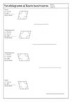 Vorschau - Stationenlernen - Parallelogramm & Raute konstruieren (Vierecke) - Arbeitsblatt mit Lösungsfolie - Seite 1