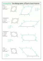 Vorschau - Stationenlernen - Parallelogramm & Raute konstruieren (Vierecke) - Arbeitsblatt mit Lösungsfolie - Seite 2