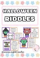 Vista previa - Tarjetas / Manipulativos - HALLOWEEN RIDDLES - Portada