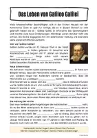 Vorschau - Arbeitsblätter - Das Leben von Galileo Galilei - Seite 1