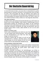 Vorschau - Arbeitsblätter - Der Deutsche Bauernkrieg - Seite 1
