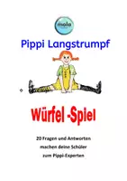 Vorschau - Unterrichtsreihen - Frage Würfel Spiel: Pippi Langstrumpf - Deckblatt