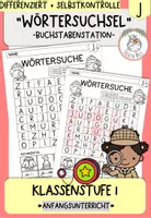 Vorschau - Arbeitsblätter - Wörtersuchsel "Buchstabe J/j" I Buchstabenstation I Kl. 1 - Deckblatt