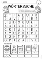 Vorschau - Arbeitsblätter - Wörtersuchsel "Buchstabe J/j" I Buchstabenstation I Kl. 1 - Seite 2