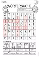 Vorschau - Arbeitsblätter - Wörtersuchsel "Buchstabe J/j" I Buchstabenstation I Kl. 1 - Seite 3
