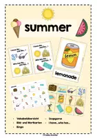 Vorschau - Arbeitsblätter - Materialpaket Summer - Deckblatt