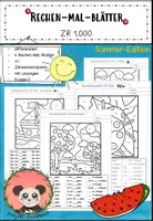 Vorschau - Arbeitsblätter - Rechenmalblätter ZR 1.000 Sommer Klasse 3 - Deckblatt