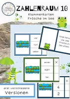 Vorschau - Aufgabenkarten - ZR 10 Kammerkarten Frösche - Frühling - Deckblatt