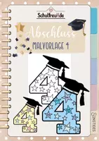 Vorschau - Mal- und Bastelvorlagen - Abschluss Klasse 4_Malvorlage "Abschluss Vier" - Deckblatt