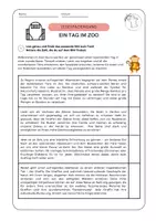 Vorschau - Arbeitsblätter - Lesespaziergang - Ein Tag im Zoo - Seite 3
