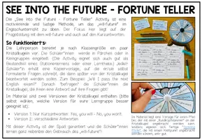 Vorschau - Stationenlernen - See into the future (Zukunft vorhersagen mit der will - future) - Seite 1