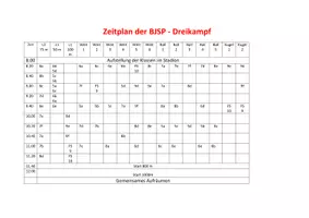 Vorschau - Anderer Materialtyp - Planung der Bundesjugendspiele - Zeitplan - Seite 1