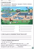 Vista previa - Hojas de trabajo - Ejercicios mixtos "Im Schwimmbad" Verano - Alemán - página 3