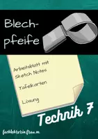 Vorschau - Arbeitsblätter - Die Blechpfeife - mit Sketchnotes umgesetzt! - Deckblatt