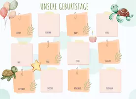 Vorschau - Poster - Geburtstagskalender für die Schildkrötenklasse - Seite 2