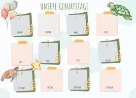 Vorschau - Poster - Geburtstagskalender für die Schildkrötenklasse - Seite 3