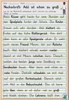 Vorschau - Arbeitsblätter - Nachschrift "Adil ist schon zu groß" Auf dem Spielplatz - DaZ / DaF / Deutsch - Seite 1