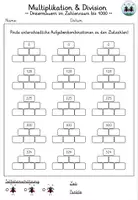 Vorschau - Arbeitsblätter - Rechenmauern - Multiplikation & Division | Zahlenraum bis 1000 | Dreiermauern - Seite 3