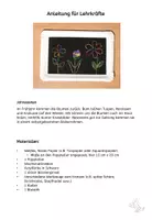 Vorschau - Mal- und Bastelvorlagen - Kunst Sommer, Blumenwiese als Kratzbild, Grundschule - Seite 1