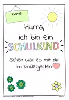 Vorschau - Arbeitsblätter - Kindergarten-Abschluss: Hurra ich bin ein Schulkind - Deckblatt