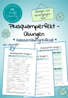 Vorschau - Arbeitsblätter - Plusquamperfekt: Übungen - Deckblatt