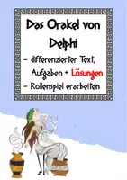 Vorschau - Arbeitsblätter - Das Orakel von Delphi - ein Rollenspiel erarbeiten - Deckblatt