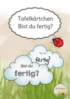 Vorschau - Poster - Tafelkärtchen: Bist du fertig? - Deckblatt