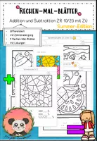 Vorschau - Arbeitsblätter - Rechenmalblätter ZR 10/20 mit ZÜ (Klasse 1) - Deckblatt