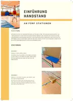 Vorschau - Stundenentwürfe - Einführung Handstand an Stationen - Seite 1