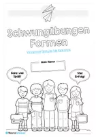 Vorschau - Arbeitsblätter - Schwungübungen: Formen (15 Arbeitsblätter) - Seite 1