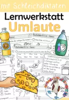 Vorschau - Stationenlernen - Lernwerkstatt Umlaute - Ä, Ö, Ü - mit Schleichdiktaten, Mini - Lesespur und vielen Übungen - Deckblatt