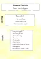 Vorschau - Test - Klassenarbeit Geschichte Jahrgang 5: Altes Ägypten - Seite 1