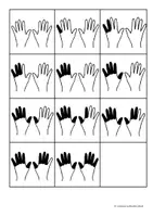 Vorschau - Arbeitsblätter - Fingerrechnungen-Karten bis 10 (Addition) - Deckblatt