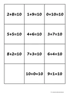 Vorschau - Arbeitsblätter - Fingerrechnungen-Karten bis 10 (Addition) - Seite 1