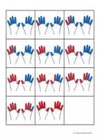 Vorschau - Arbeitsblätter - Fingerrechnungen-Karten bis 10 (Addition) - Seite 2