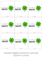 Vorschau - Anderer Materialtyp - Schokoriegel Vorlage kinderleicht Kleeblatt - Deckblatt