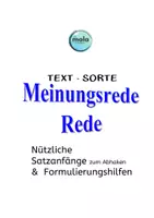 Vorschau - Arbeitsblätter - TEXT-SORTE : Meinungsrede / Rede - Deckblatt