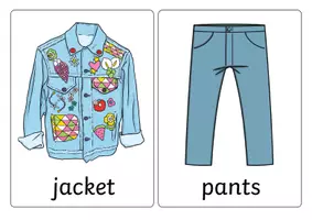 Vista previa - Decoración del aula - Flashcards: Clothes (versión color) - página 2