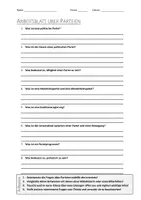 Vorschau - Arbeitsblätter - AB mit Fragen zum Thema "Parteien" + Lösungsblatt + Infografik - Deckblatt