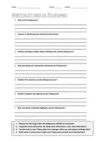 Vorschau - Arbeitsblätter - AB mit Fragen zum Thema "Peloponnes" + Lösungsblatt - Deckblatt