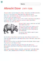 Vorschau - Arbeitsblätter - Albrecht Dürer - Leben und Werk - Seite 3