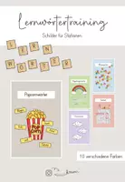 Vorschau - Stationenlernen - Schilder für das Lernwörtertraining - Deckblatt